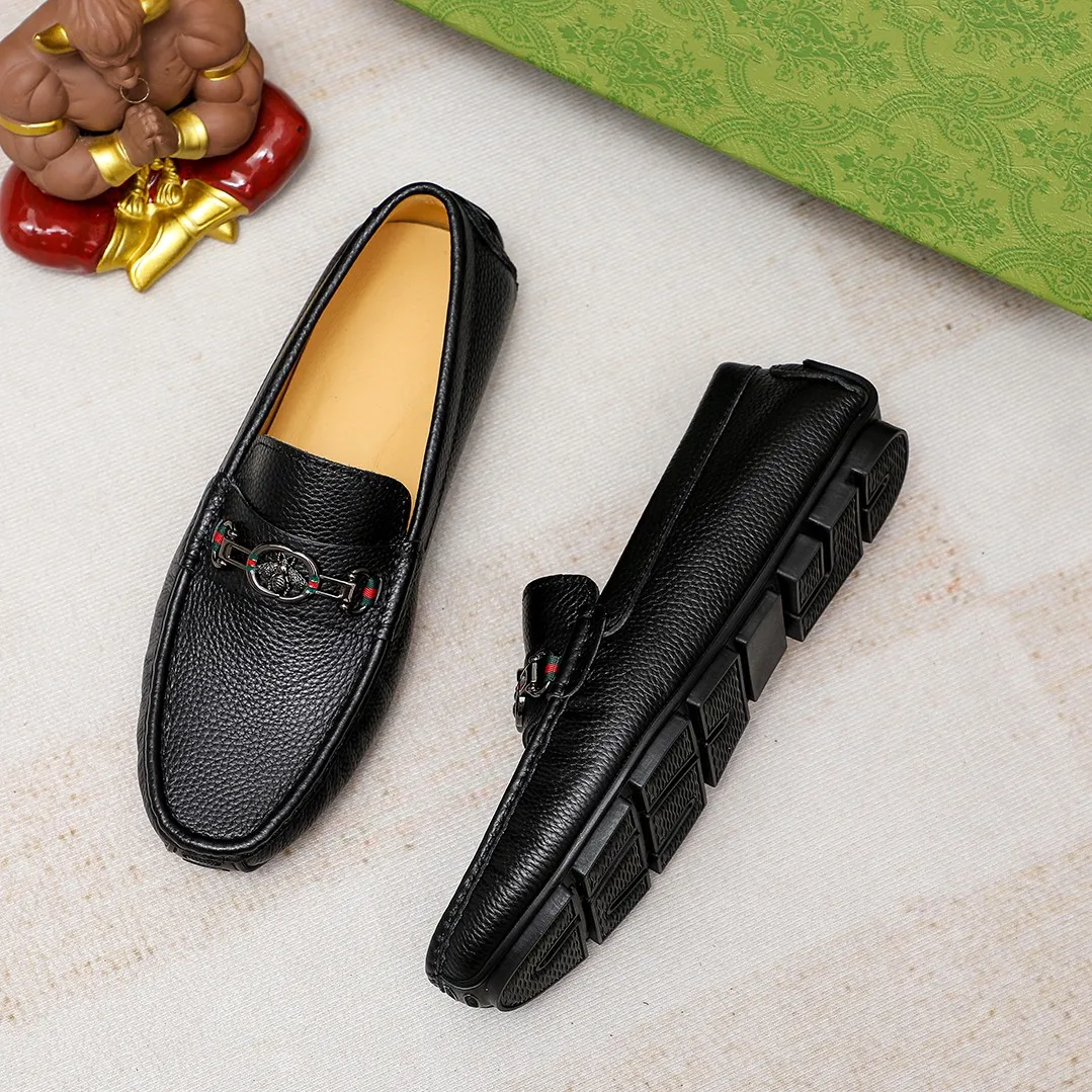 Men's shoes💰360💰🕷🕷️【 GUCCI 】Gucci's best-selling trendy men's casual slip-on shoes 🇨🇳Official website original 1:1 mold 💯Original quality, fine workmanship ☘Fashionable and versatile, perfect shape, comfortable on the feet 🍓Trendy men's recommended model, imported cowhide on the top layer 🎋High-quality pigskin lining, rubber wear-resistant and non-slip outsole, high-end atmosphere, worth owning 🍉Optional 38-44